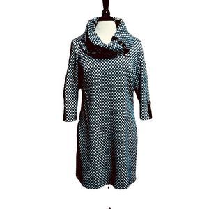 Joseph Ribkoff Black & Grey  3/4 Sleeve Dress Size 14